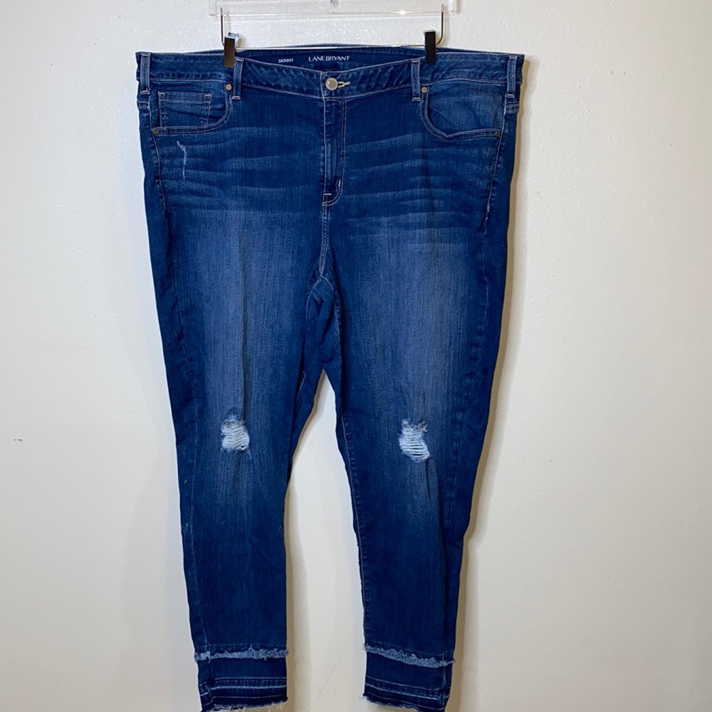 Lane Bryant Skinny Jean Sz 26 Fray